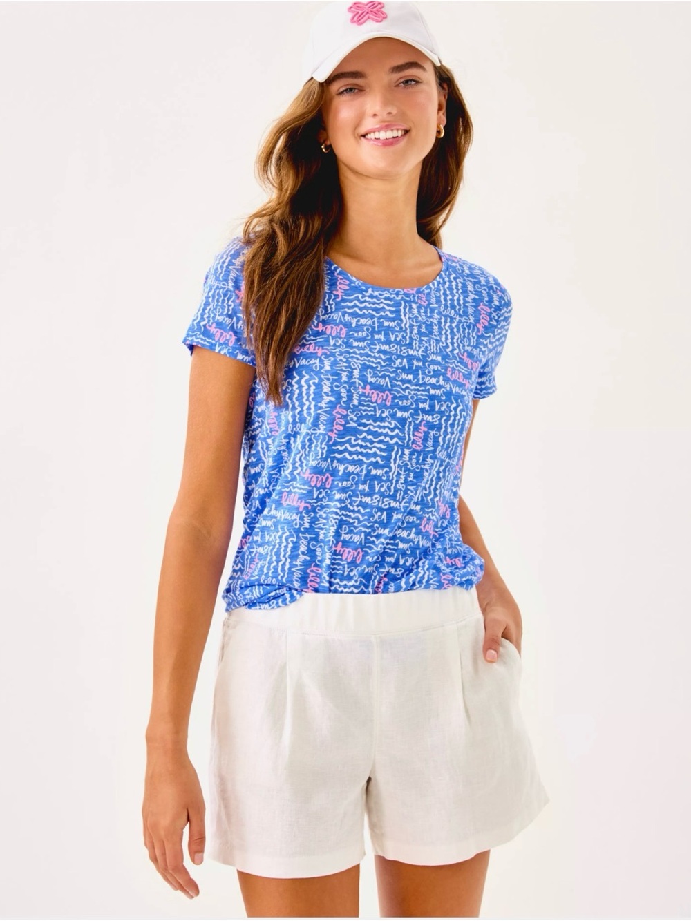 NWT Lilly Pulitzer 4" Captina Linen Short Resort White